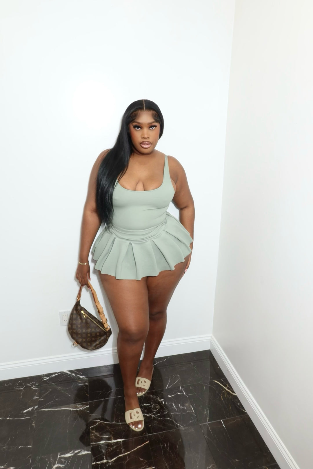 SAGE BAESICS MINI SKIRT SET