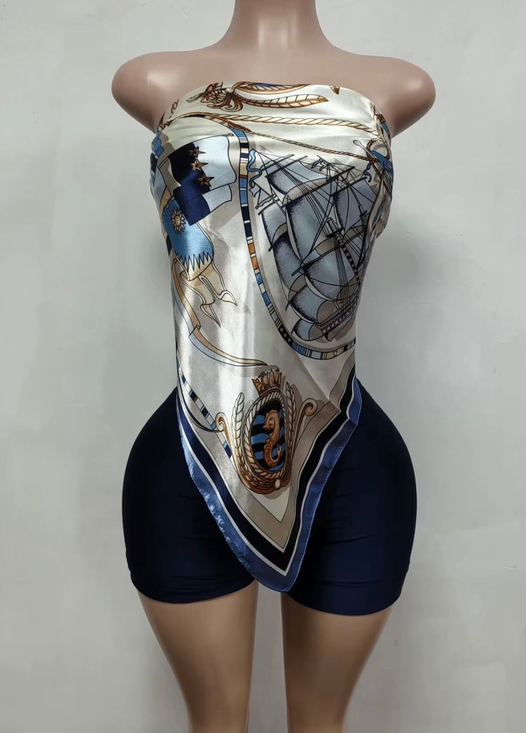 BLUE SCARF SET