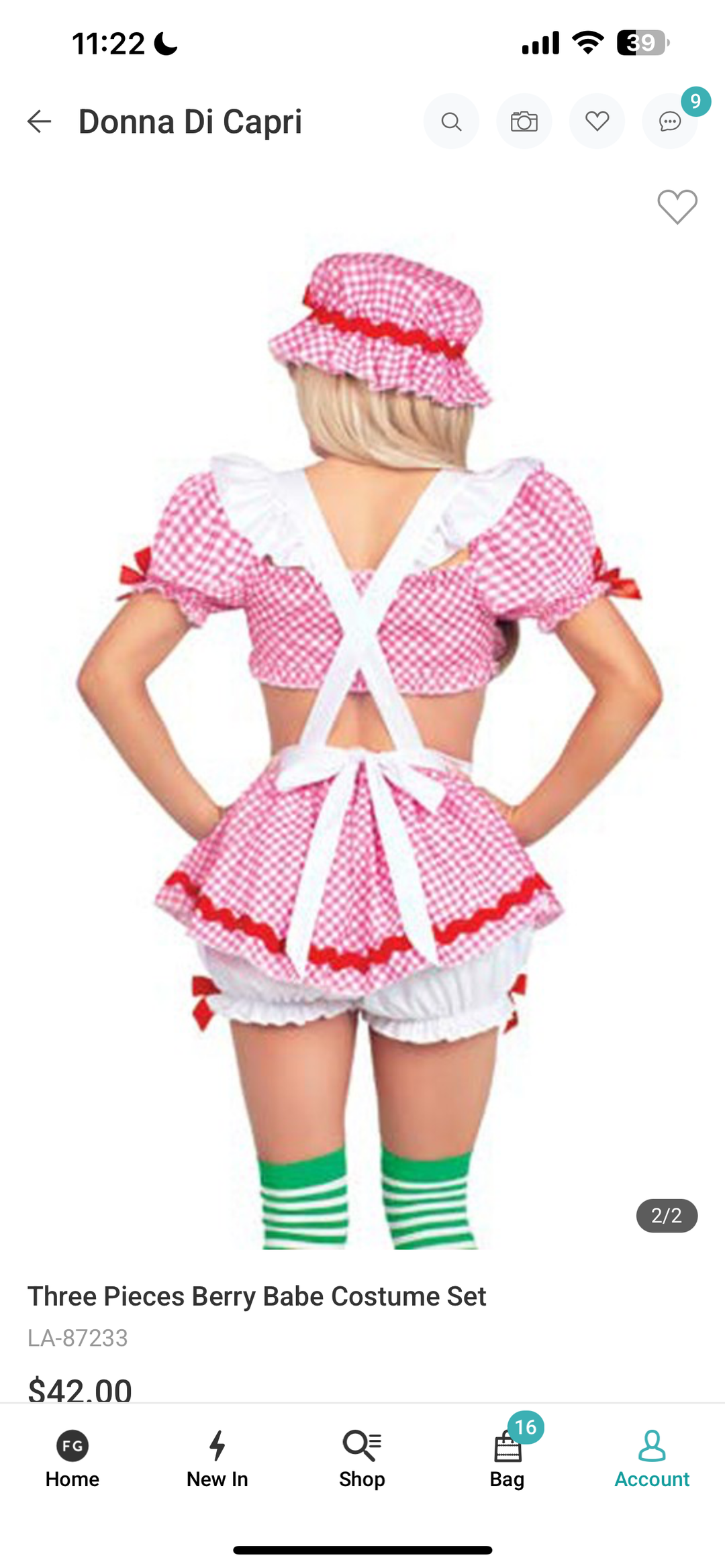3-piece berry babe costume